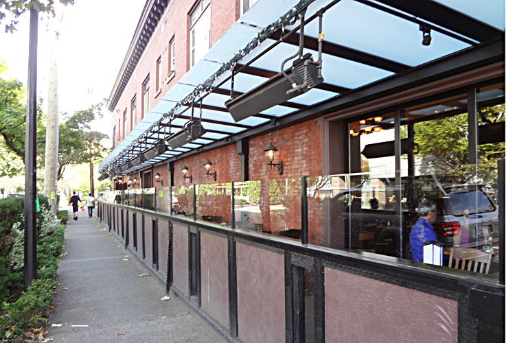 Marcello Pizzeria & Ristorante Exterior Patio Build with Heaters and Lighting Complete by Paramount Projects General Contractors of Vancouver
