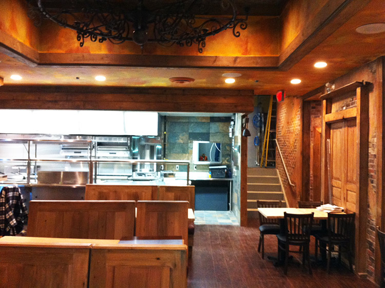 Professional Kitchen and dining area at Patron Tacos & Cantina by Paramount Projects General Contractors